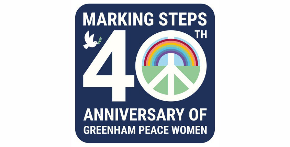 A logo of the 40th anniversary of Greenham Peace Women