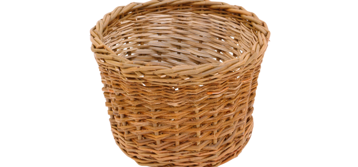 An image of a woven willow basket.